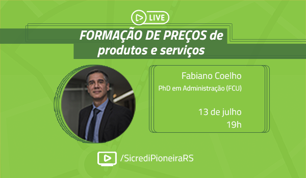 Anote na agenda: próxima live da Trilha de Gestão Consciente abordará formação de preços de produtos e serviços