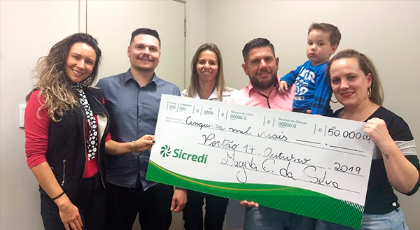 Associado da Agência Sicredi Pioneira RS Portão é sorteado no Seguro Vida Mais Premiada