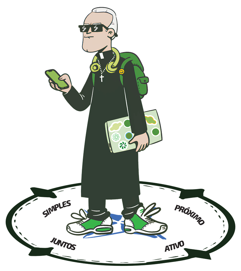 Ilustração do Padre Amstad